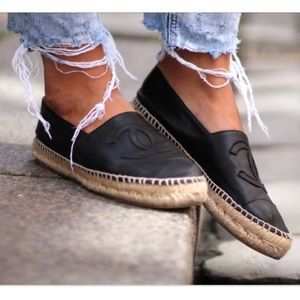 CHANEL Lambskin Espadrilles